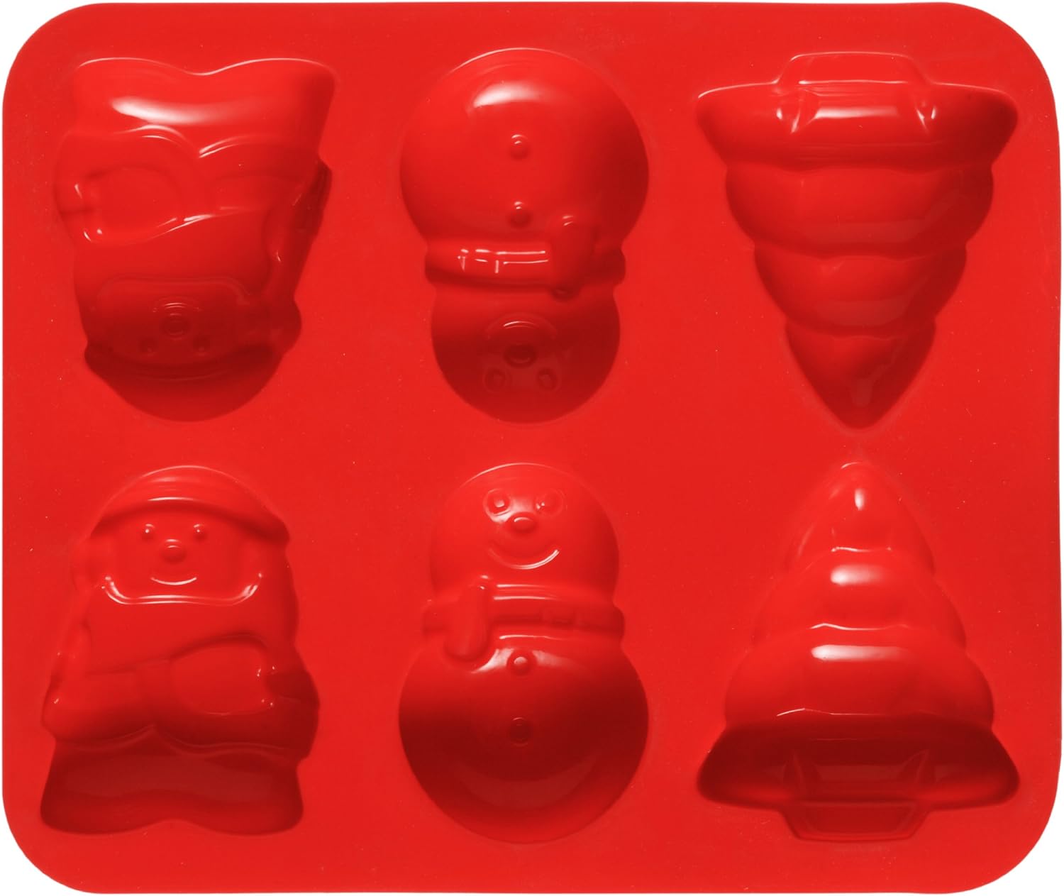 Premier Housewares 6 Christmas Cake Mould Tray - Red