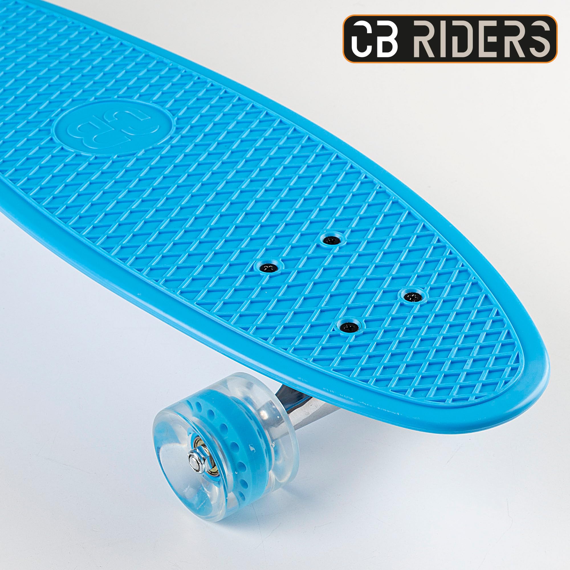 COLORBABY CB Riders, Skateboard Enfant Bleu, 71 x 20 cm, Axe Aluminium, Roues PU, Poids Max 100 kg, Cadeau 6 Ans