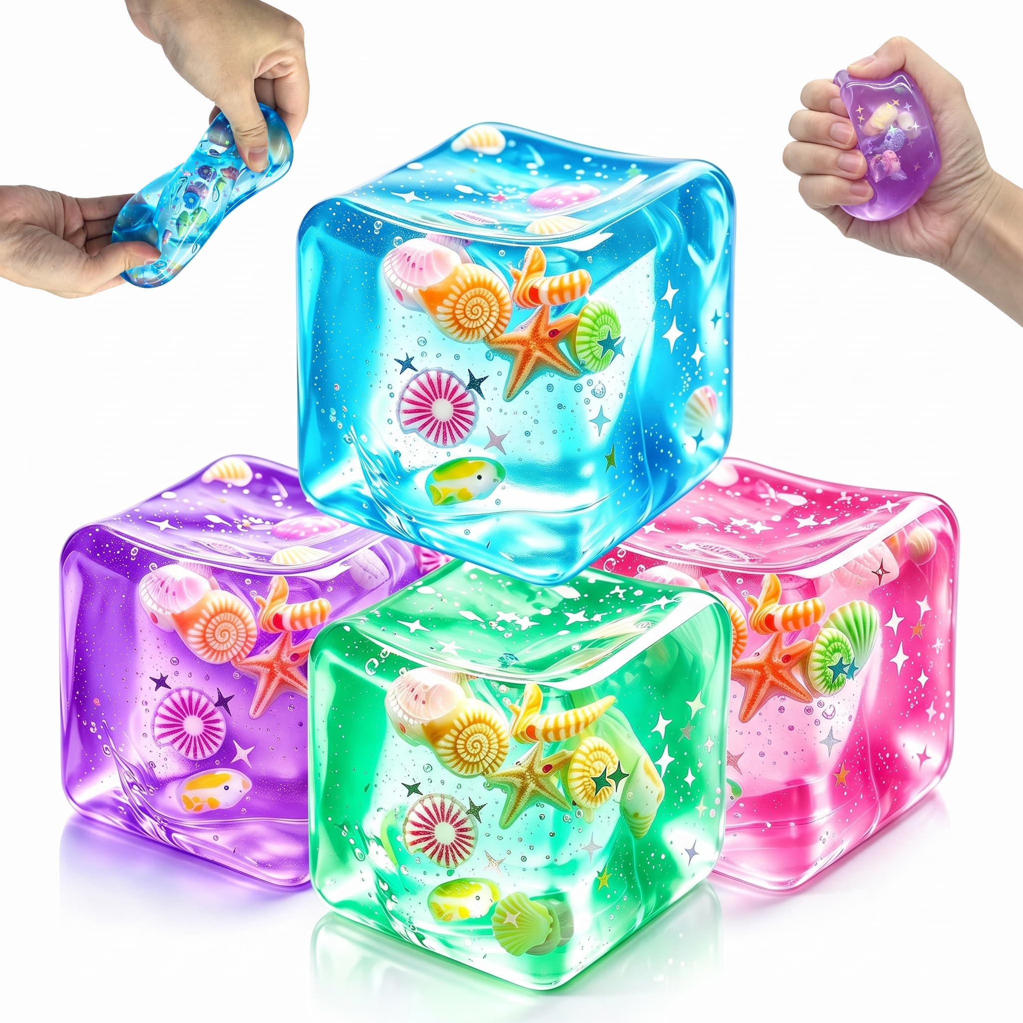 �️ 4 Pcs Snowflakes Cube Stress Sensory Item Anxiety Stress Relief — deal on Shopping With Noya