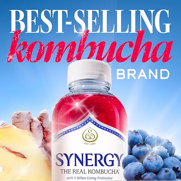 SYNERGY The Real Kombucha - Gingerberry - 16 fl oz Bottle - Raw Probiotic Drink for Gut Health and Immune Support 6