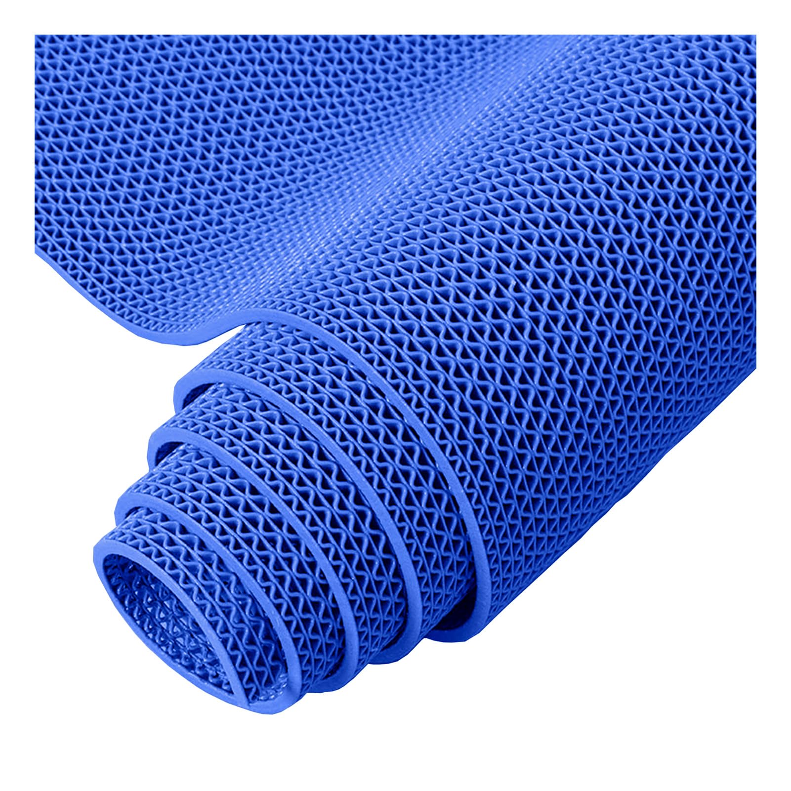 GTHTUHFD Commercial Floor Pad, 0.22'' Thick S-Shaped Mesh Hollow Design Mat Roll, Drainage Non Slip Door Mats, Anti-Fatigue Mat For Wet Area Pool Bathroom,Blue,0.9X3M/3X10Ft,Blue-0.9x3m/3x10FT