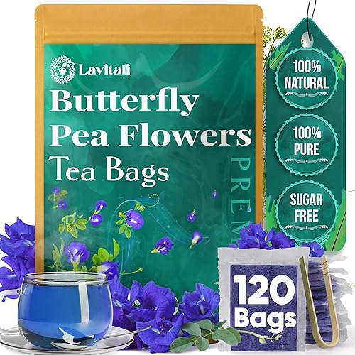 Miniatura 50 de Lavitali, Bolsas de té de diente de león | 120 bolsas, té de hierbas 100% puro | Sin cafeína, bolsa de filtro ecológica | Infusión botánica natural,