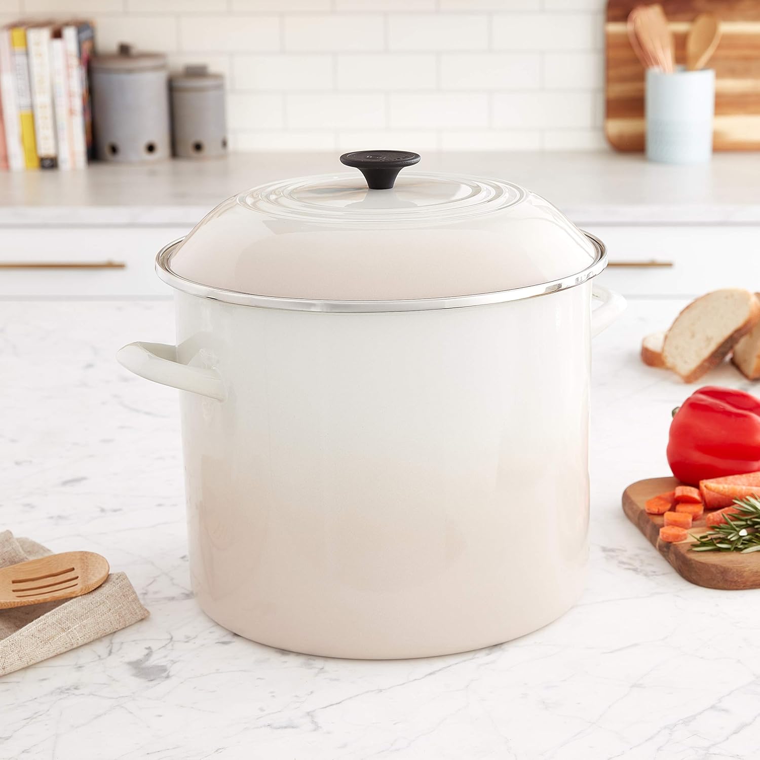 Le Creuset Enamel On Steel Stockpot, 16 qt., Meringue : Everything Else