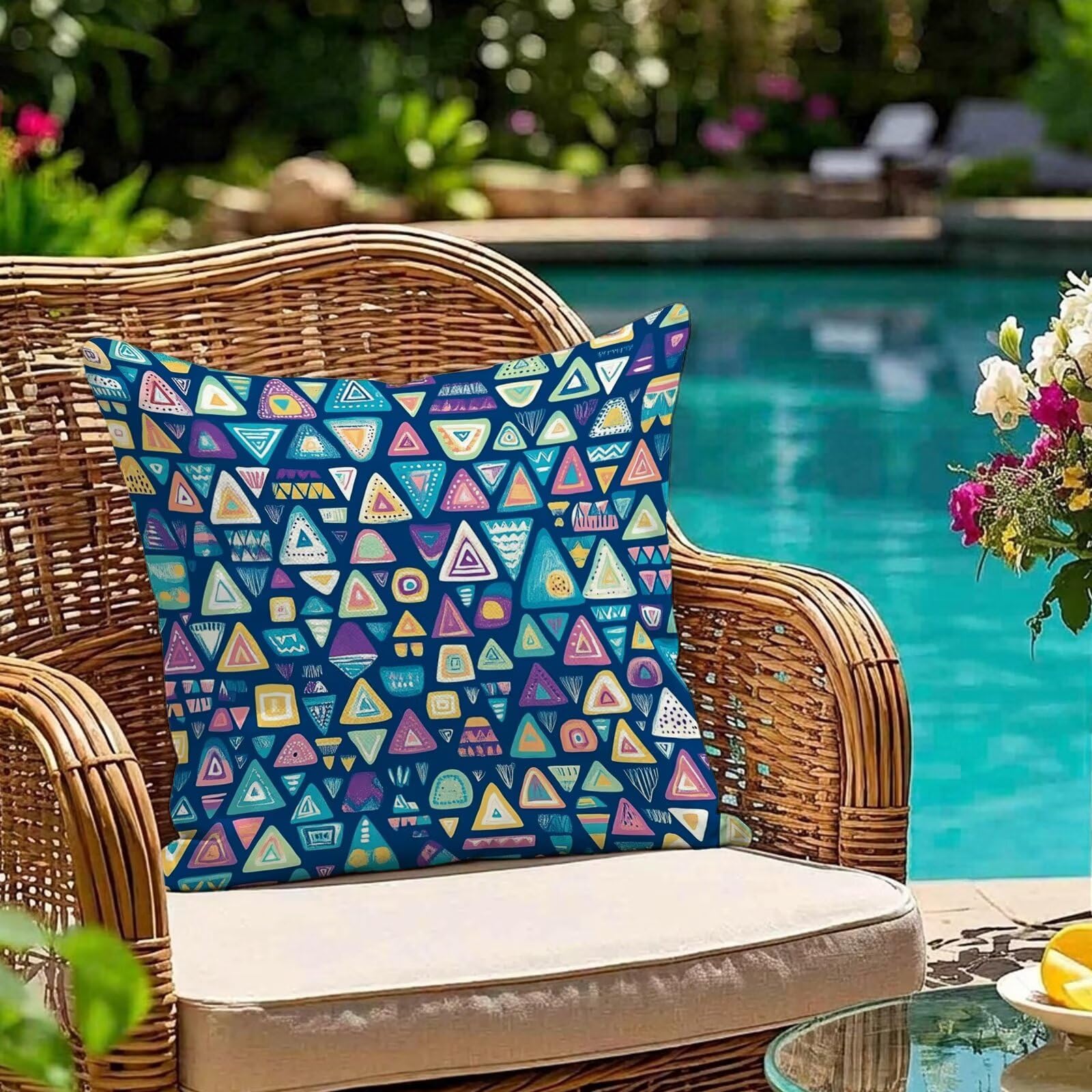 Housse de coussin 80x80 extérieure imperméable et lavable pour un confort de jardin durable