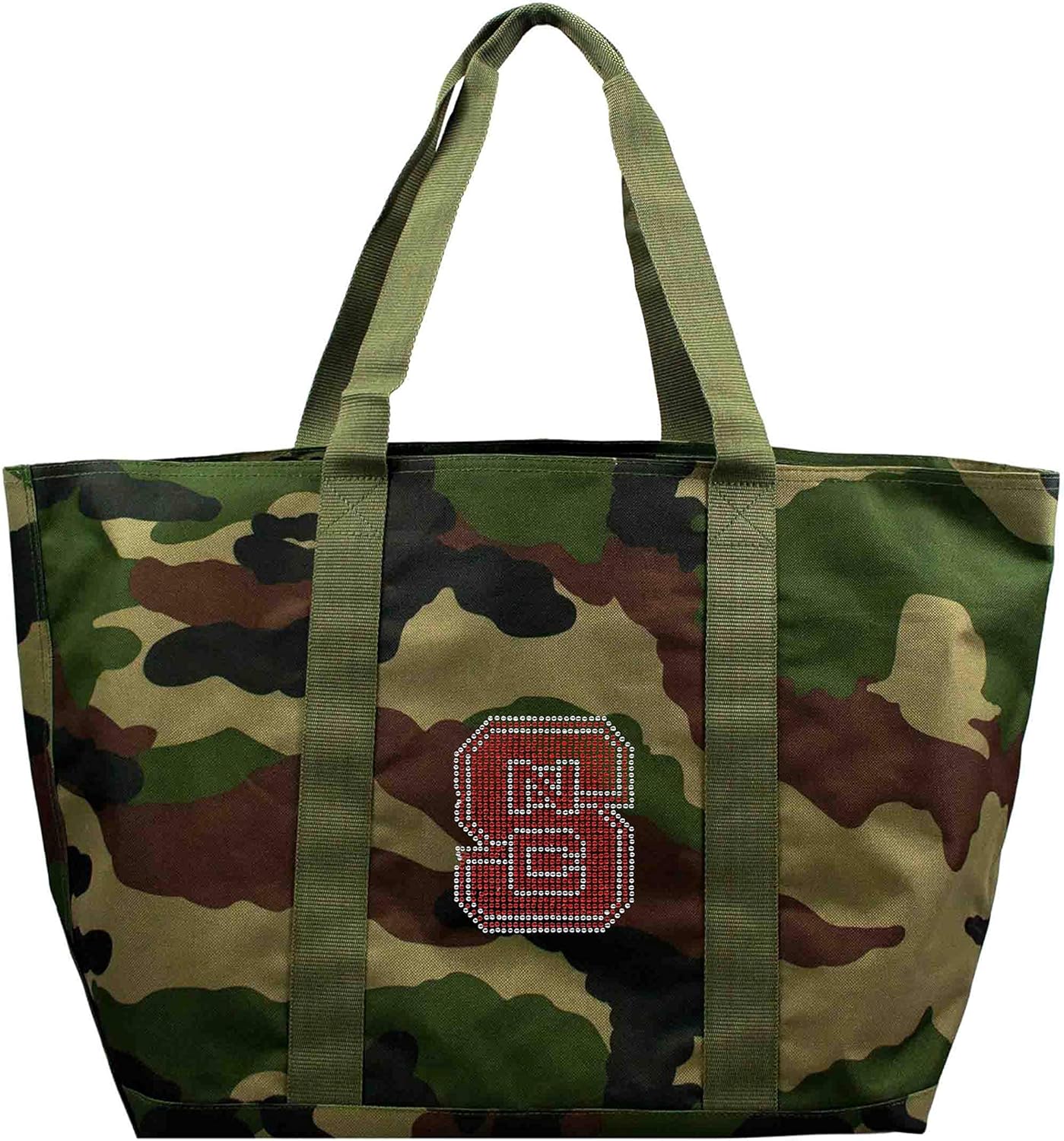 Littlearth NCAA North Carolina State Wolfpack Camo Tote, 24 x 10.5 x 14-Inch, Olive