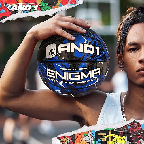 Miniatura 5 de AND1 Enigma Basketball - Streetball for Indoor and Outdoor Use, Deep Channel Construction and Durability