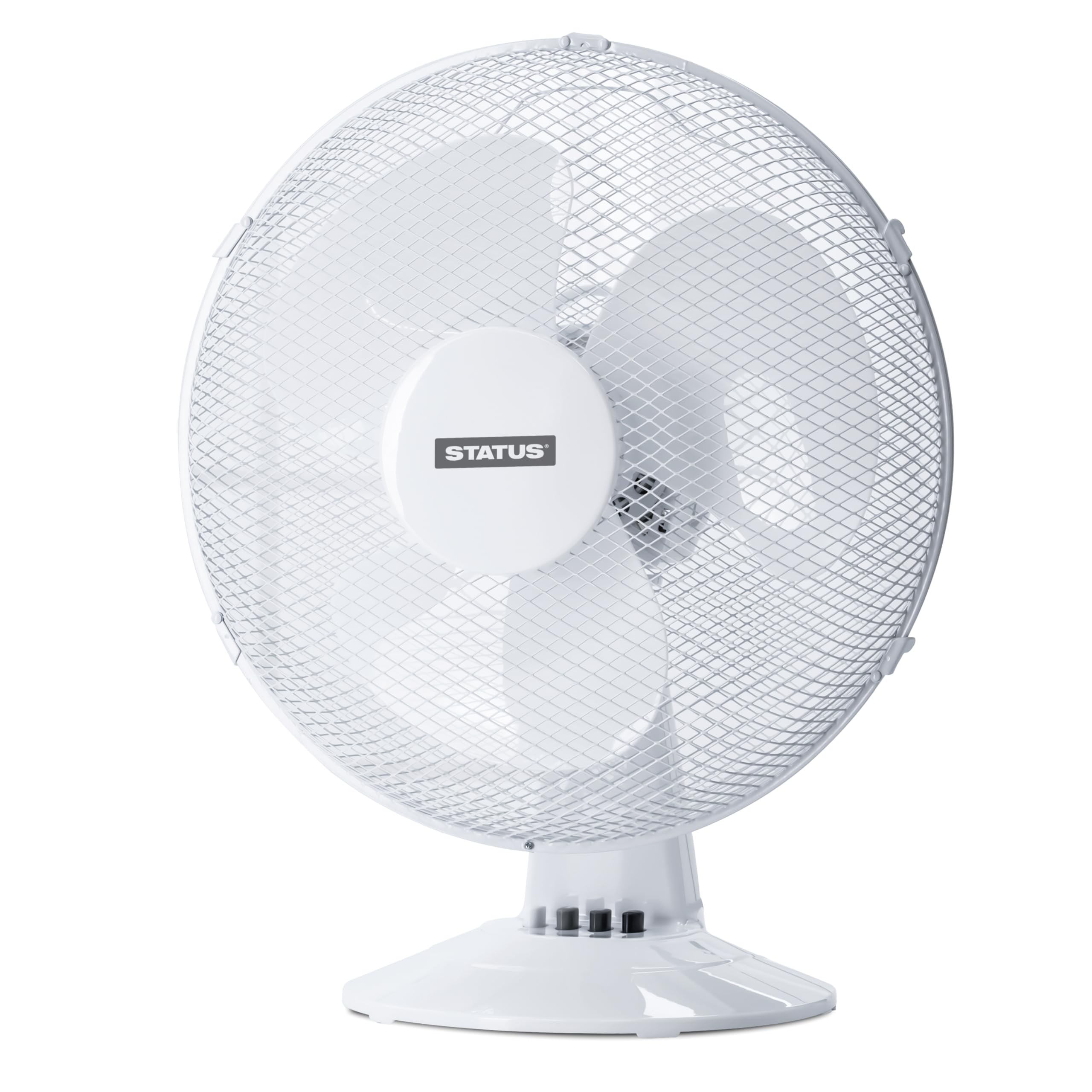 16 inch Oscillating portable Desk Fan | 3 Speed Adjustable Angle Fan | White | S16DESKFAN1PKB