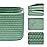 MiniArk Small Storage Baskets for Organizing | Closet Organizer Bins | Shelf Toy Basket | Woven Rope Baskets | Cube Decorative Box | Shallow Basket | 13x8.5x5.1 | 4 Packs Green
