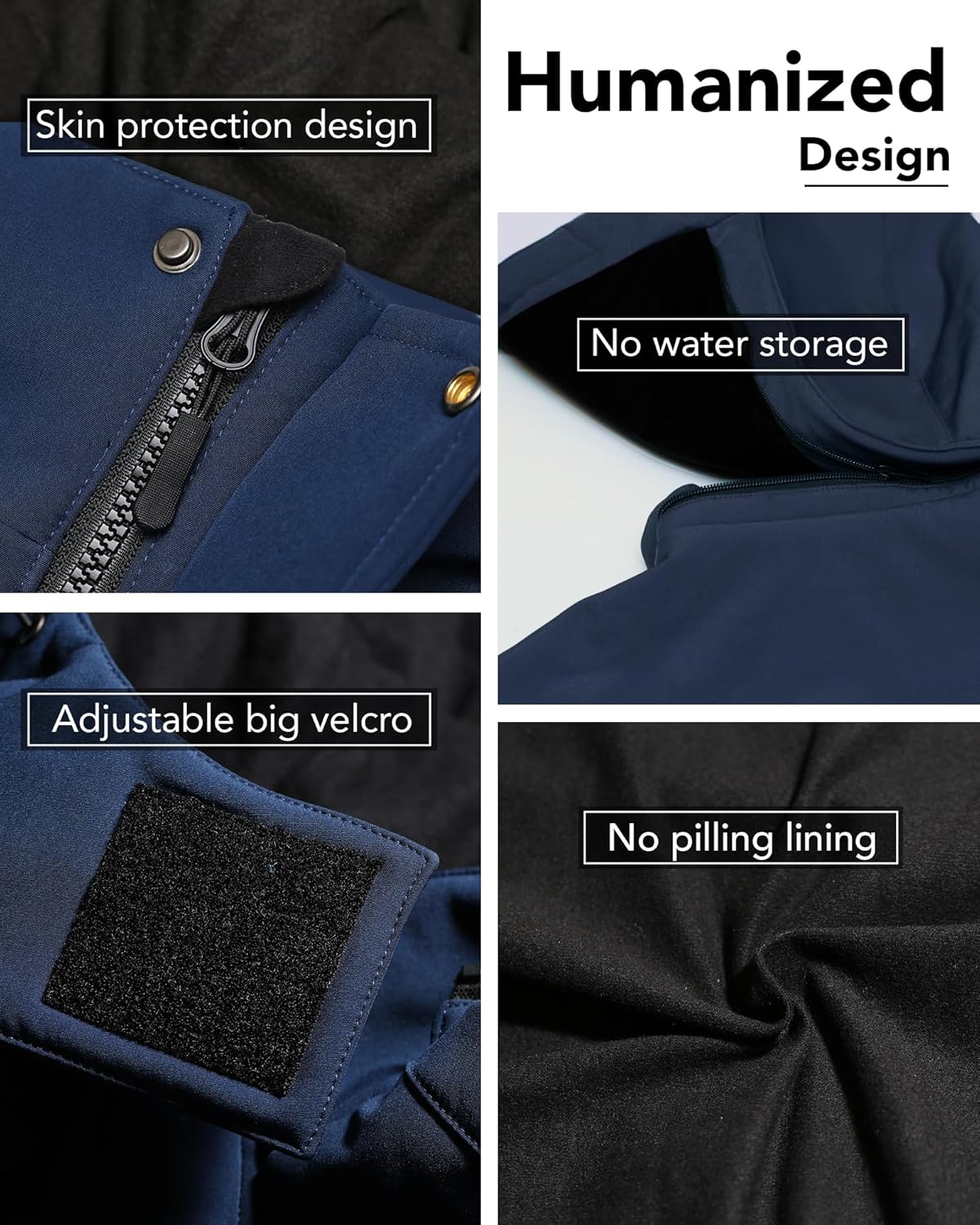 VERGOO Graphene Mens Heated Jackets with 18400mAh Battery Pack Winter Waterproof Electric Self Heating Coat with Hood - Image 6