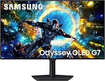 Samsung Odyssey OLED G73SH 32 4K UHD Gaming Monitor, 0.03ms, Dual 330Hz 165Hz Refresh, Gsync Compatible, Freesync Premium Pro, HDMI 2.1, Displayport, 3840x2160, Height Adjust, LS32HG732SUXXU