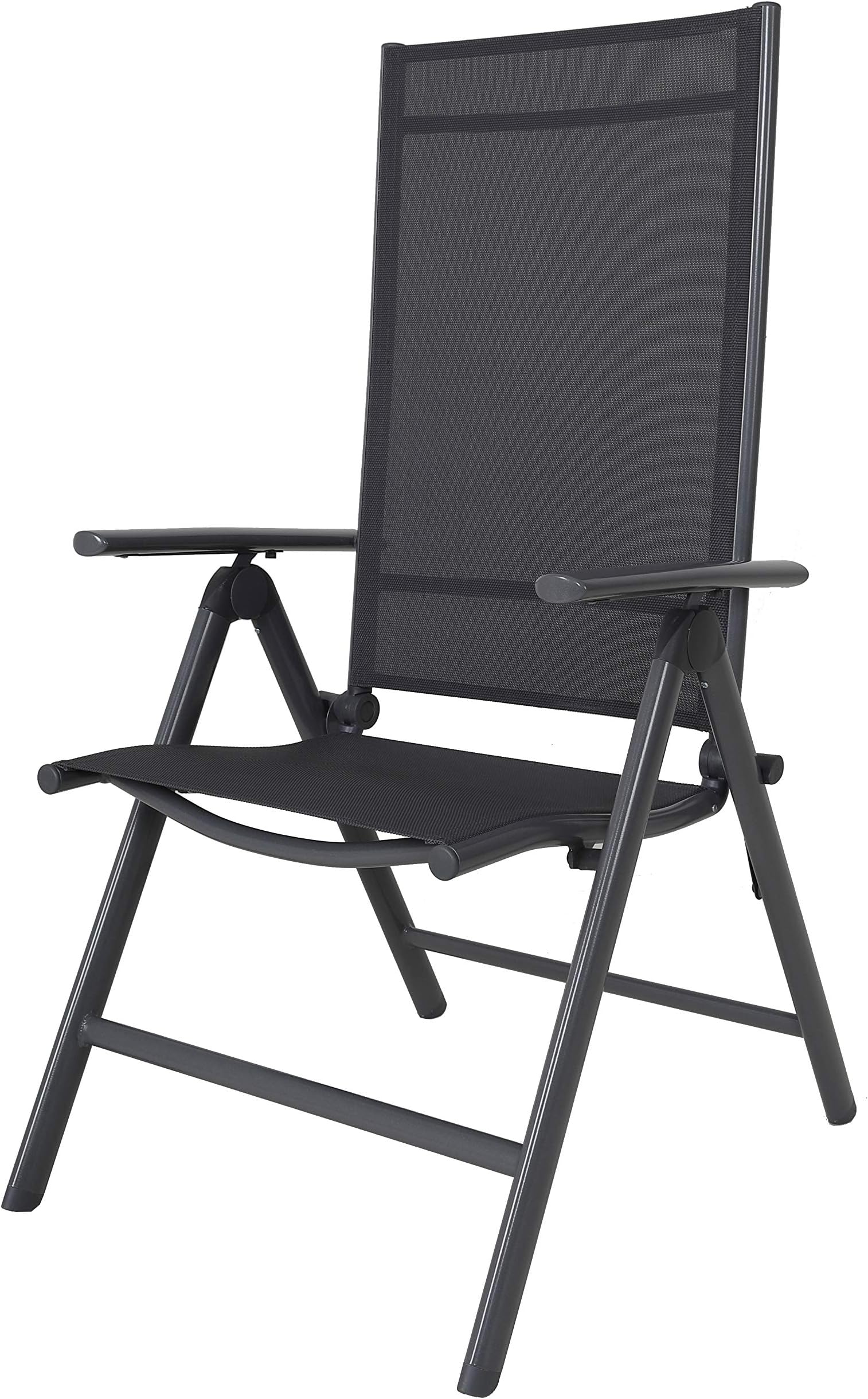 Chicreat 8-Way Adjustable Folding Chair, Grey, Aluminium