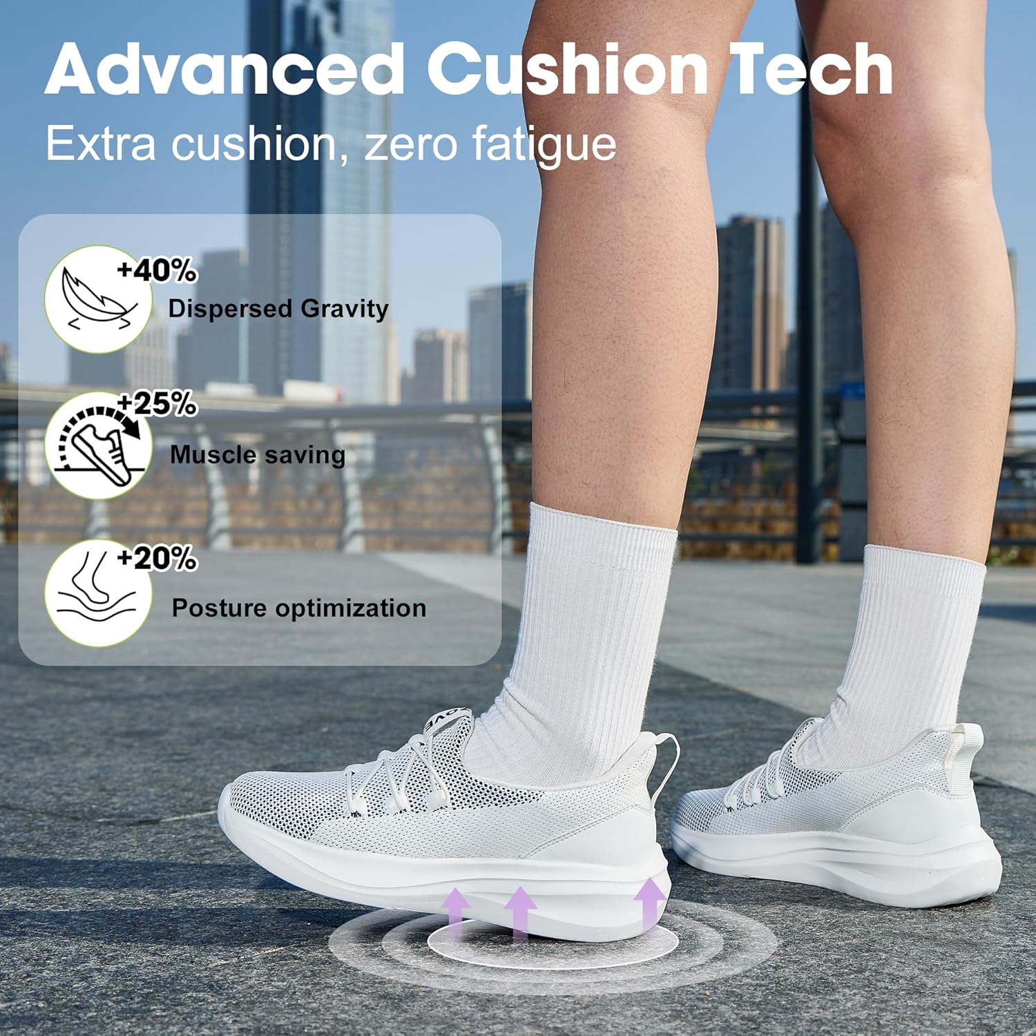 ZOVE Slip On Sneakers Women Hands-Free Walking Shoes Cushion Running Tennis Shoes Comfortable Fashion Sneakers Workout Gym Sports Athletic