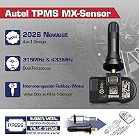 Vista 3 de Autel TPMS MX Sensor 315 433Mhz 2 en 1 Sensores de llantas, nivel OE, Press-Release universal, 100% programable por TPMS Tool TS408S TS501 PRO