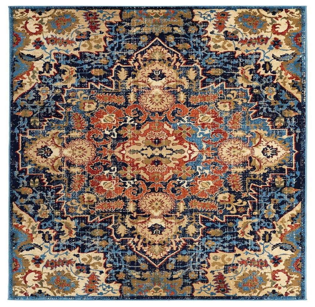 LUXE WEAVERS Howell Collection Oriental 8x10 Blue Area Rug