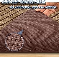 Vista 3 de FREADEM Alfombras de pasillo de 3' x 9' para interior/exterior, alfombras de área con respaldo de goma antideslizante para pasillo, balcón, garaje