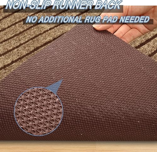 Miniatura 3 de FREADEM Alfombra de pasillo de 3 x 9 pies, para interiores y exteriores, con parte trasera de goma antideslizante para pasillo, pasillo, balcón,