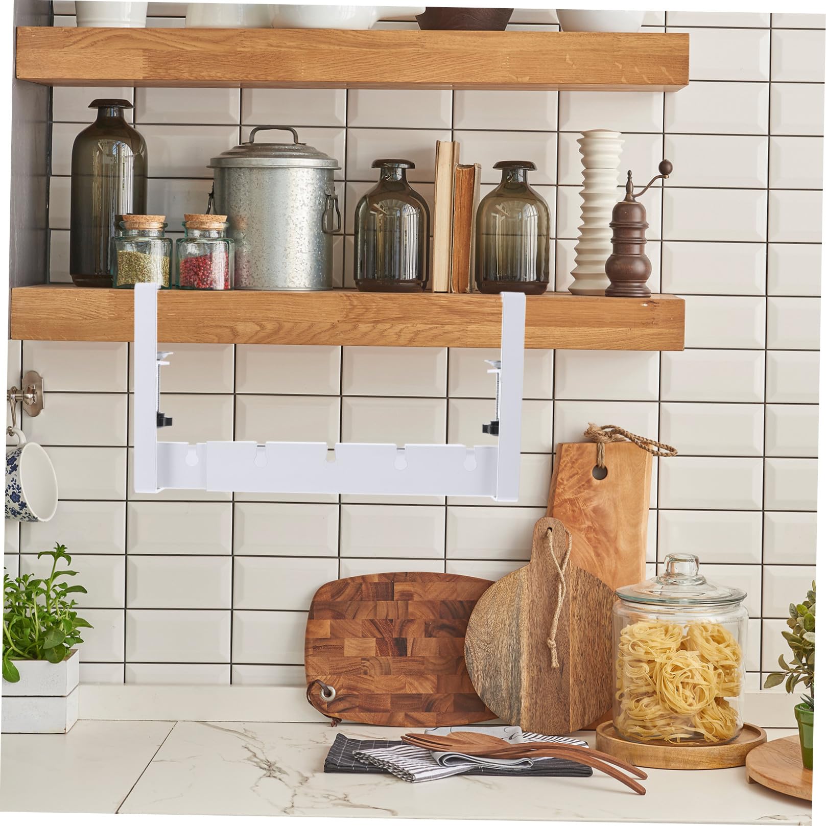 DOITOOL Organizador de Cables Debajo del Escritorio, Bandeja de Acero al Carbono Blanco, Ligera y Resistente, para Oficina y Almacenamiento de Cables