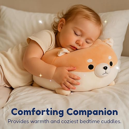 Miniatura 6 de Shiba Inu - Diferentes mamás animales de peluche con 4 bebés en su barriga peluche de anime Corgi y Akita Kawaii en forma de perro suave almohada