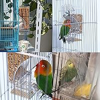 Vista 2 de Hamiledyi Alimentador automático de jaulas para pájaros sin ensuciar, con perca, acrílico transparente, contenedor de alimentos, accesorios