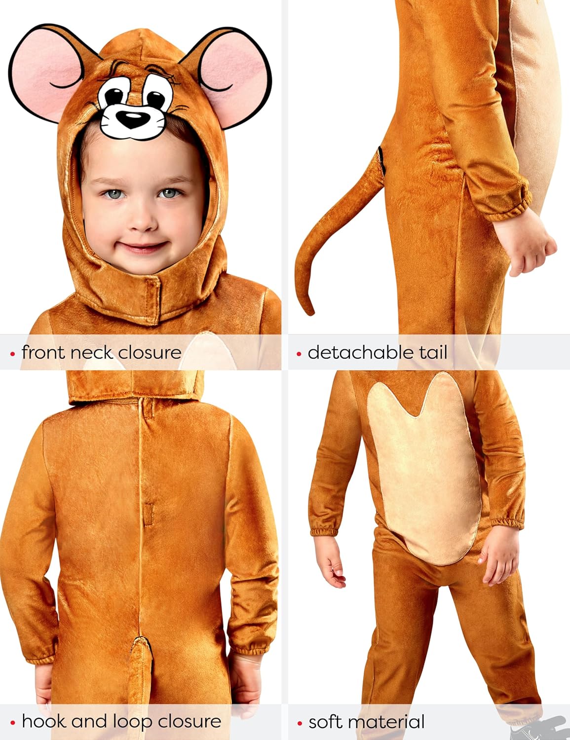 Rubies Tom & Jerry: Jerry Mouse Costume for Toddlers, Unisex 2T