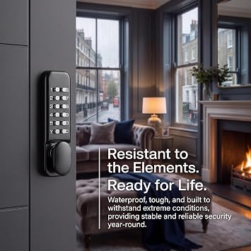 Digital Door Lock,Mechanical Combination Gate Lock, Waterproof Keyless