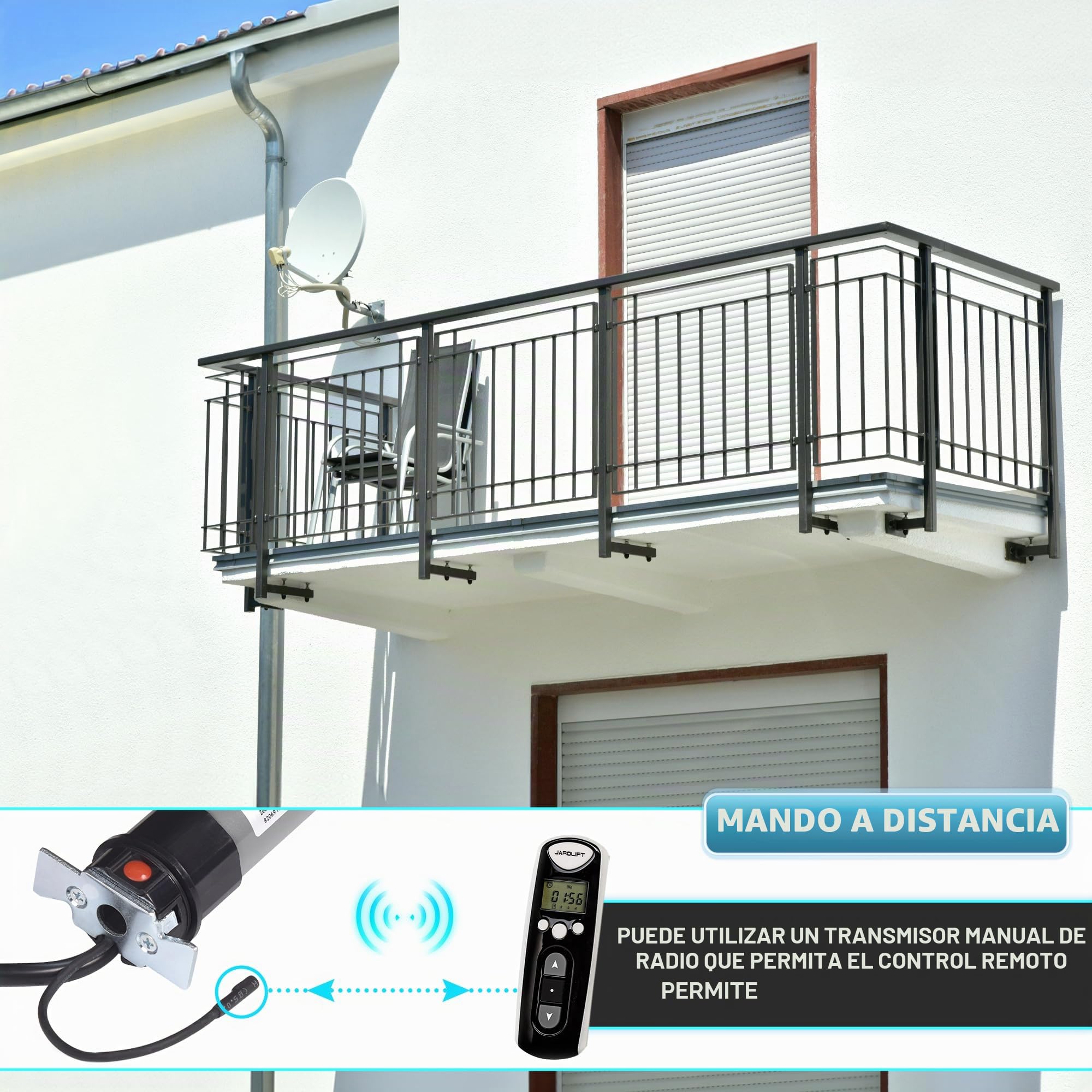 jarolift Motor Tubular Electrónico - TDEF 10/14 (D 40mm / Fuerza de Tracción 27 kg)