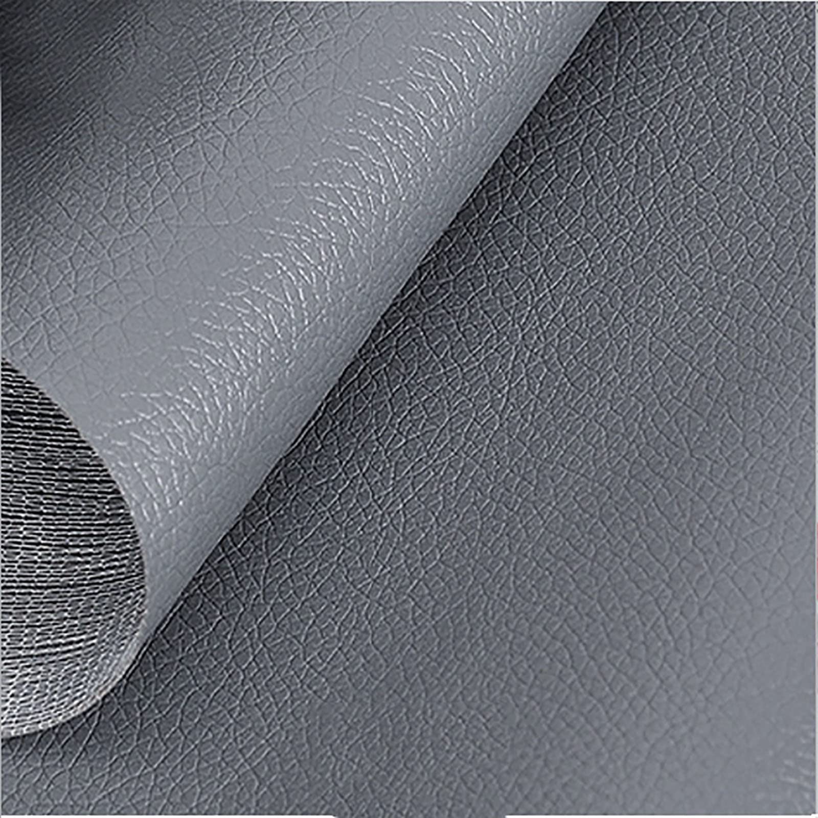 Tissu en cuir hydrofuge et souple gris 1.38x2m pour couture durable