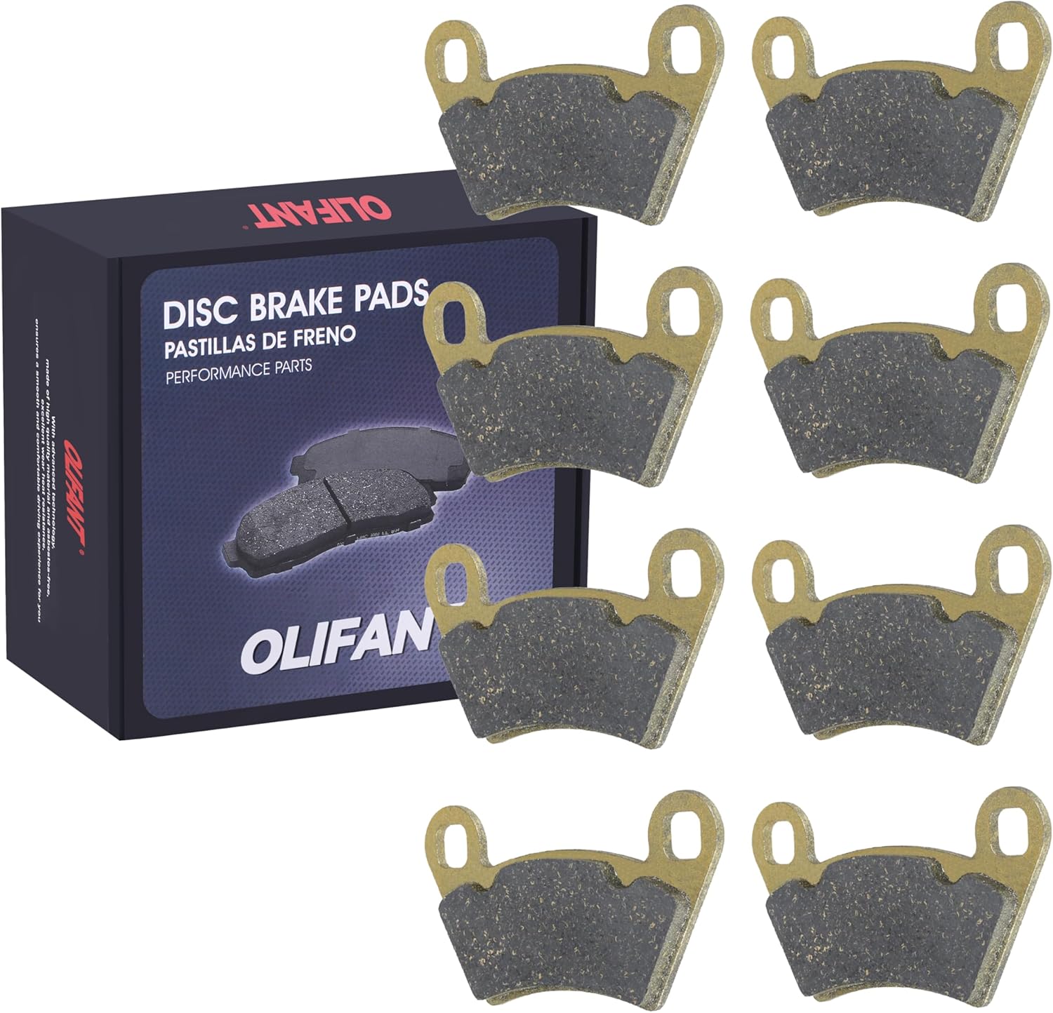 Brake Pads For Polaris Ranger 400 2010-2014/Ranger 500 2x4 2005-2007 2017-2022/Ranger 500 4x4 2002-2007 2011-2012/Ranger 570 2014-2022/Ranger 700 2005-2007