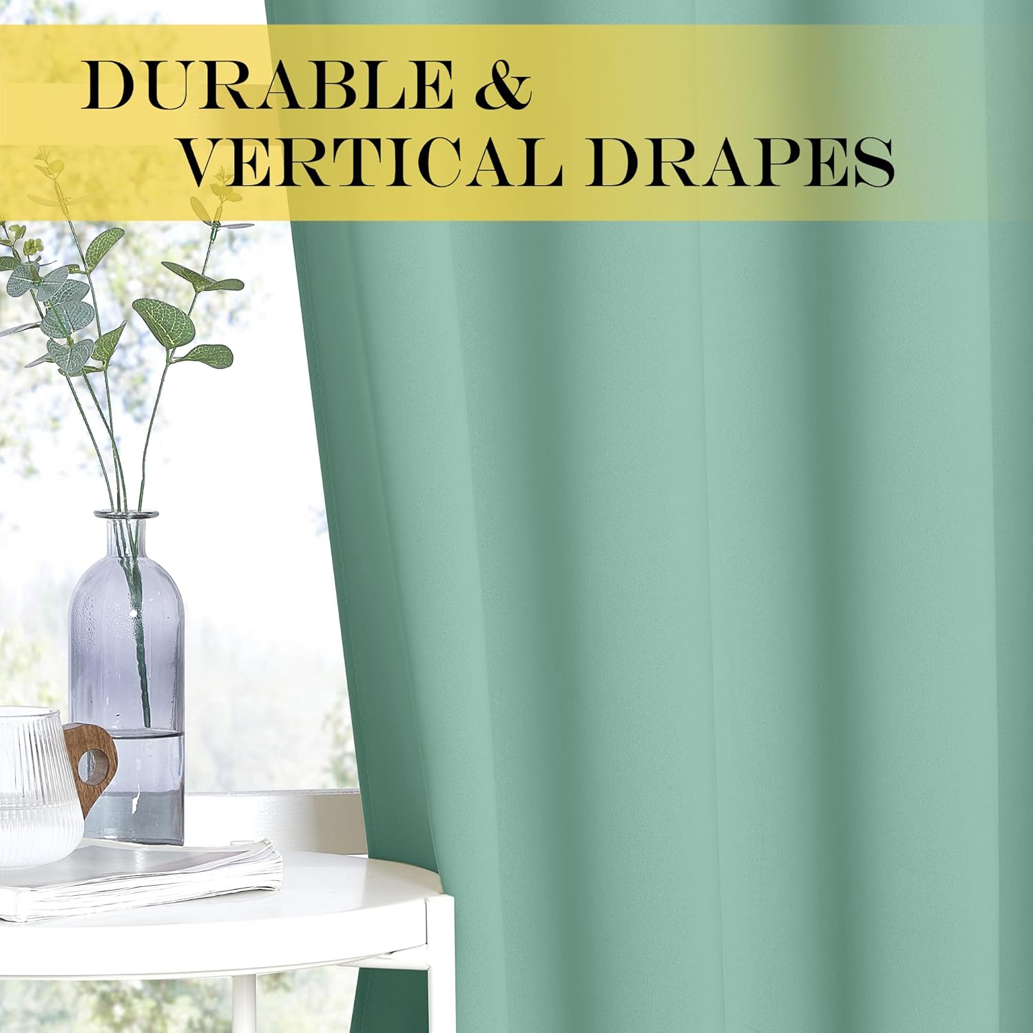 NICETOWN Blackout Sliding Door Curtains 84 Inch Length, Extra Wide Room Divider Grommet Energy Saving Thermal Insulated Curtain for Patio Door Window(W80 x L84, 1 Panel, Aqua Blue) Aqua Blue 80\"W x 84\"L (Pack of 1)