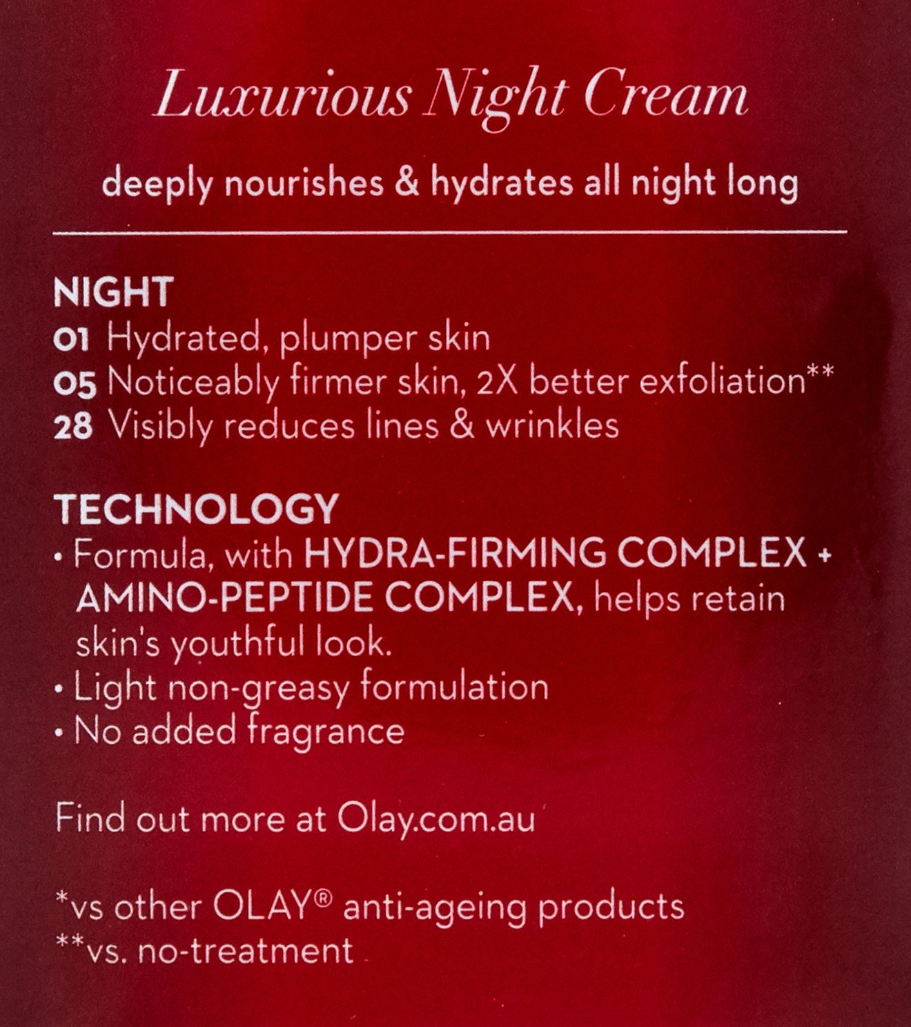 Olay Regenerist MicroSculpting Cream Night Advanced Anti-Aging Nawilżacz 50 g