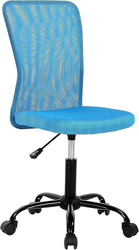 Silla de oficina ergonómica silla de escritorio para el hogar respaldo medio silla de trabajo ajustable en altura silla giratoria moderna sin brazos