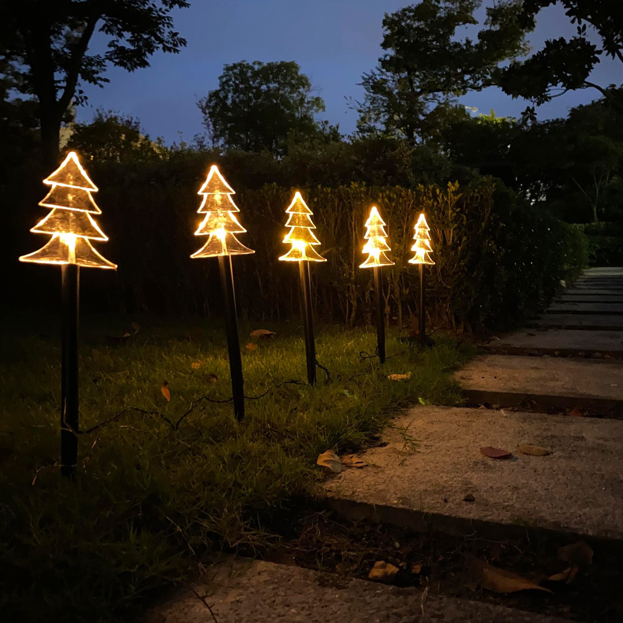For Living LED Christmas Tree Pathway Stakes