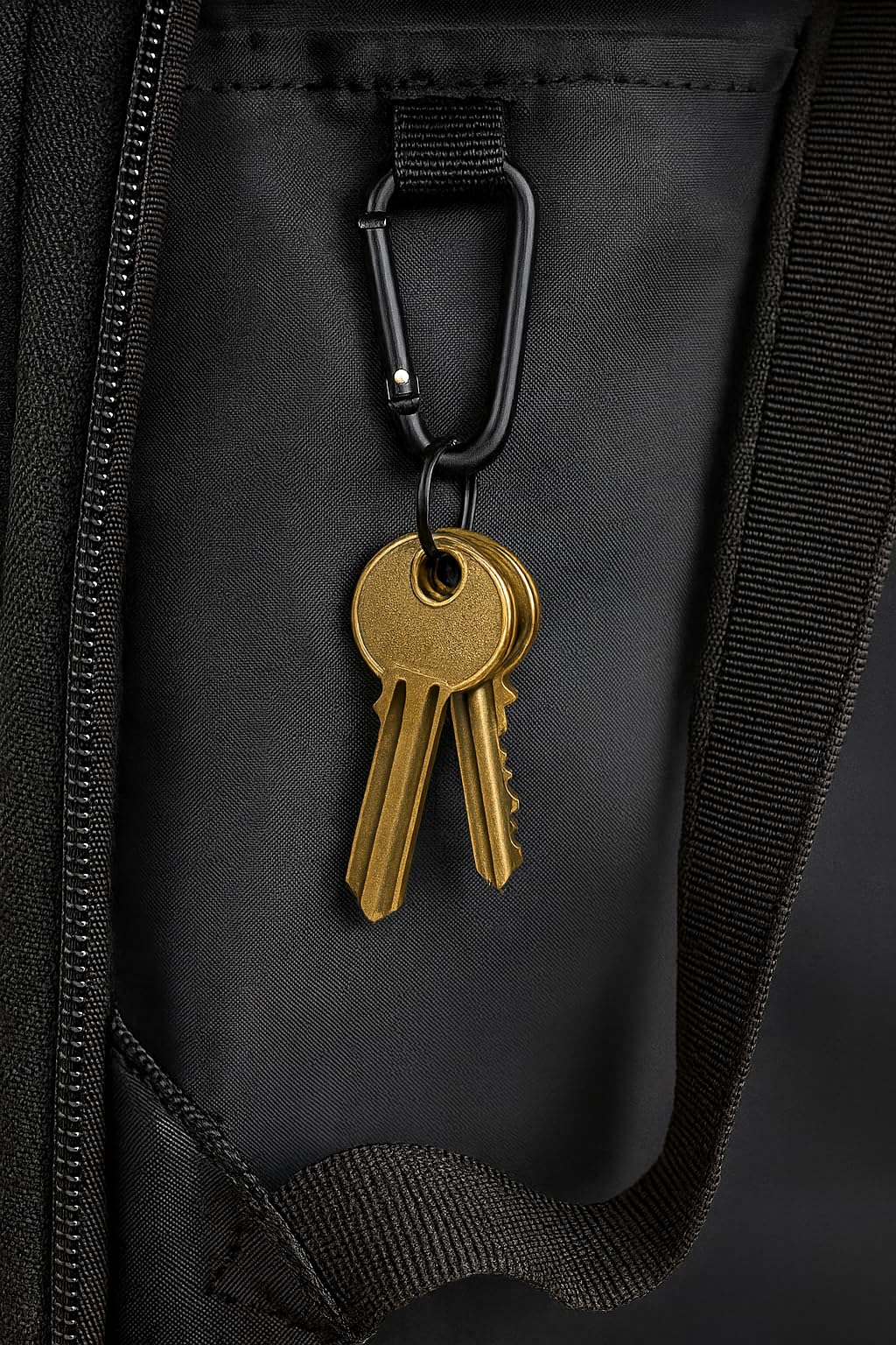 OutdoorSaxx® - Mini moschettoni in alluminio, 4 cm, 10 pezzi, colore: nero, confezione da 10