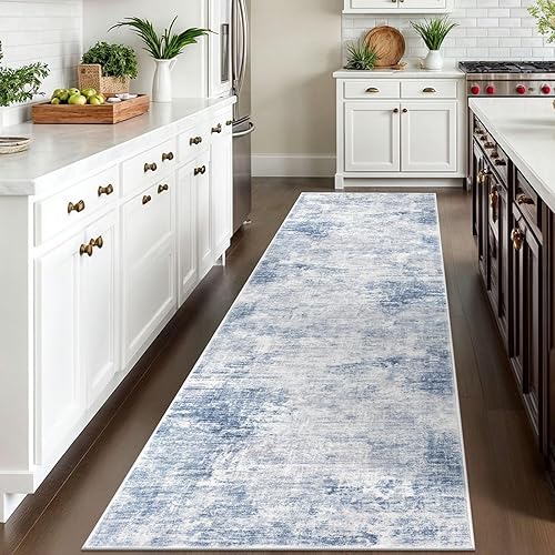 Miniatura 385 de IOHOUZE Alfombra pequeña abstracta de 2 x 3 pies, alfombra de entrada lavable para entrada interior, alfombras con respaldo de goma, alfombra gris