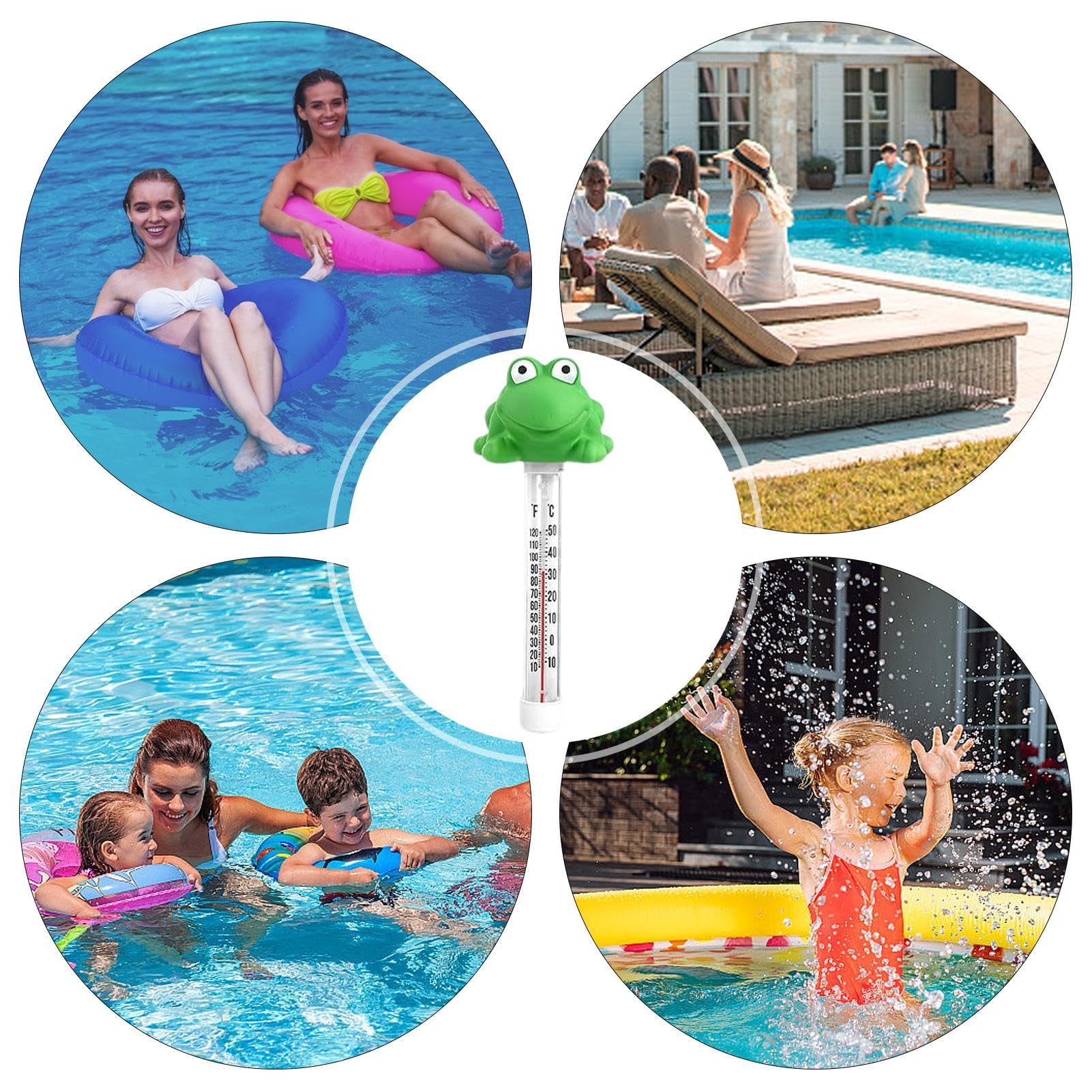 Thermomètre Flottant Piscine Grenouille Predolo - Avec Corde, Précis Pour Piscine, Spa, Aquarium