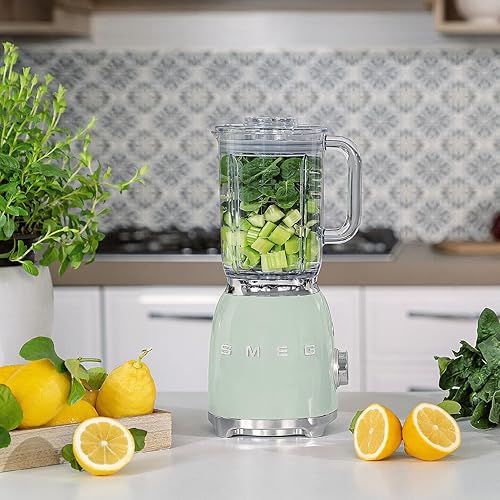 Miniatura 2 de SMEG BLF03 - Licuadora de estilo retro, licuadora de encimera de 600 W con jarra sin BPA de 48 onzas, 3 velocidades + pulso, trituración de hielo y