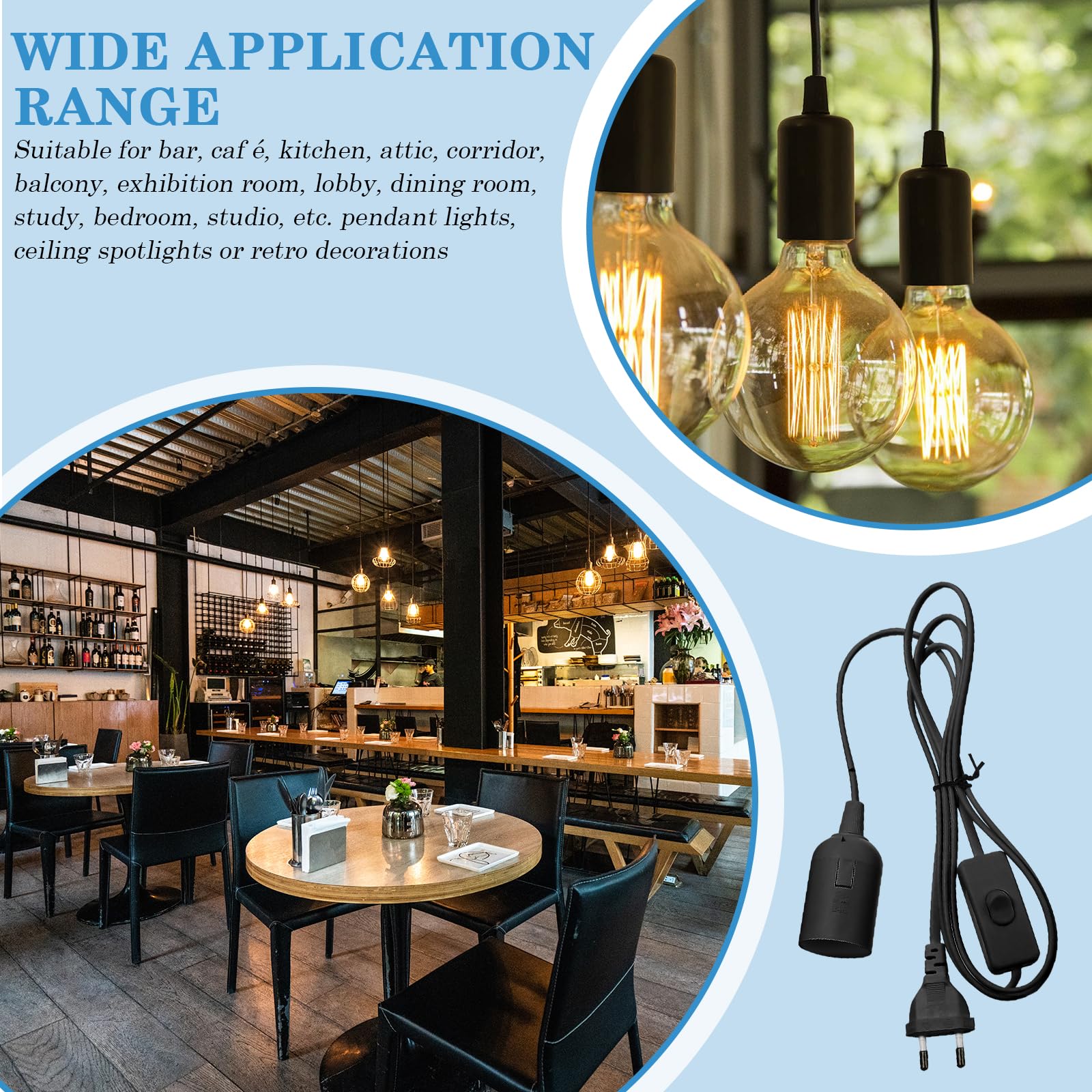 Portalampada E27 Vintage In Alluminio Con Catenella - Per Tavolo, Cucina, Camera, Bar E Ristoranti (Bronzo) - Foto 13