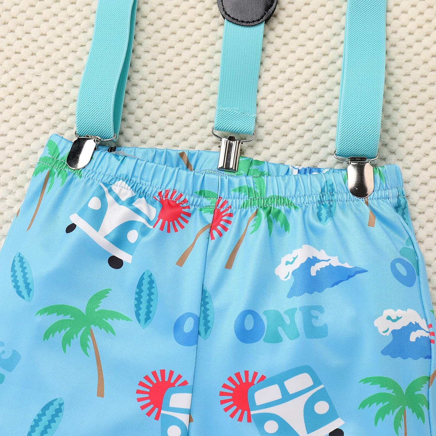 IBTOM CASTLE Baby Boy First Birthday Outfits Short Sleeve One Year Old Romper Shorts 4pcs Summer Cake Smash Clothes Set - Image 7