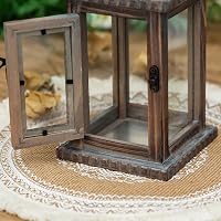 Romadedi Fa Lámpa Gyertyatartó 28cm Barna Vintage Kerti Dekoráció - 28cm, Brown 7