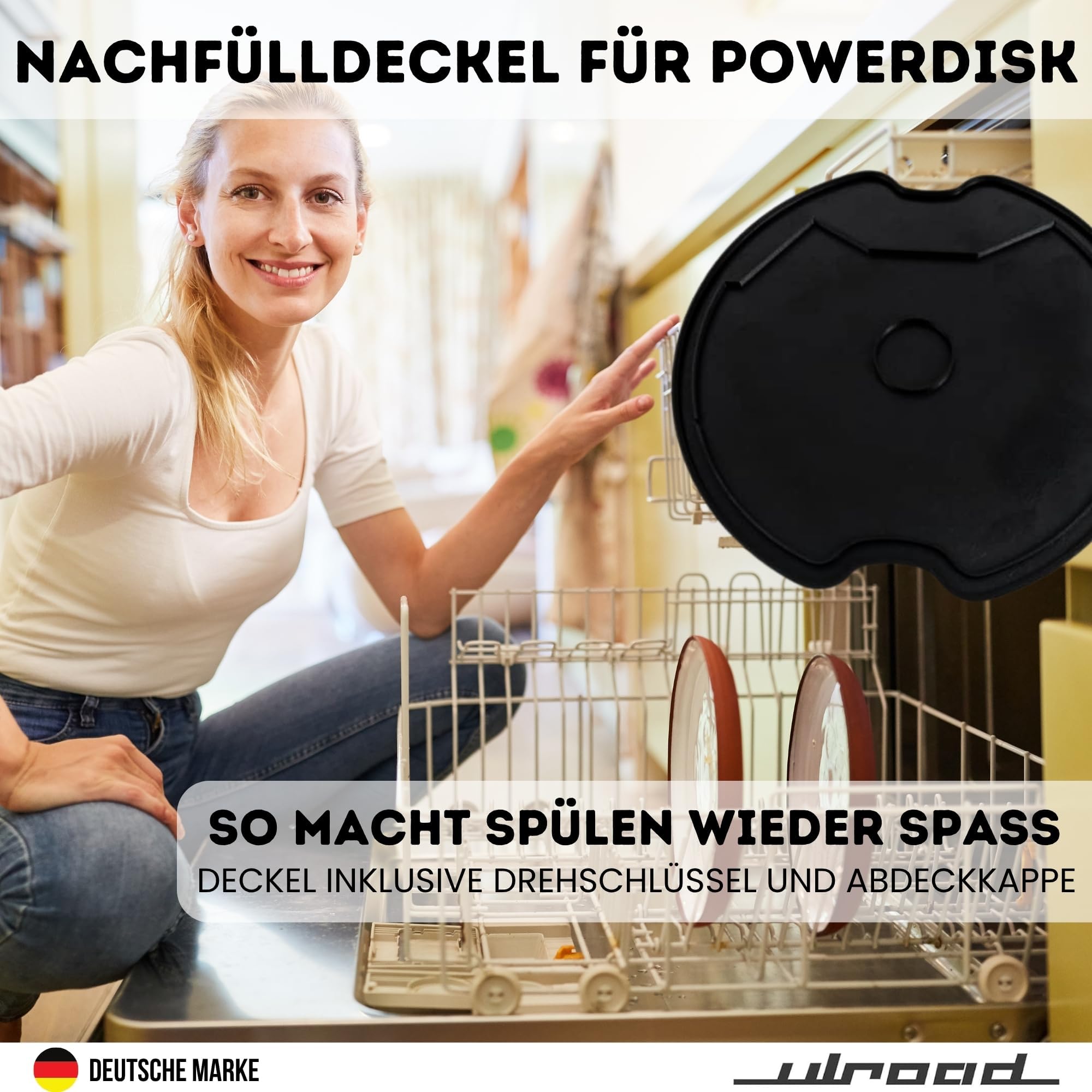 Ersatzteil passend für Miele Powerdisk - Nachfüll Deckel - macht Einheit AutoDos wiederbefüllbar nachfüllen Spülmittel Geschirrspüler Geschirrspülmaschine Zubehör