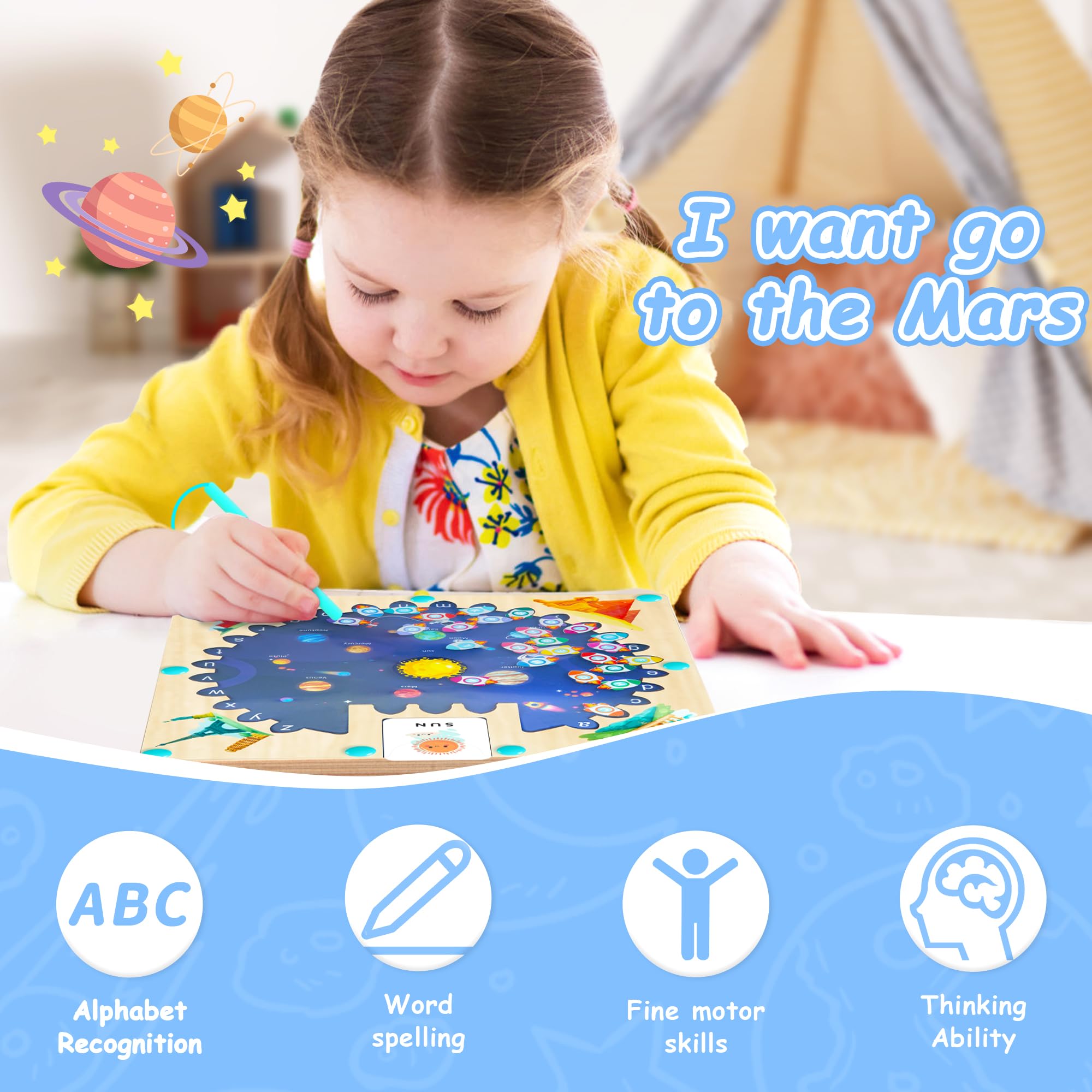 RunHero Montessori Giocattoli a partire da 1 anno in legno, gioco