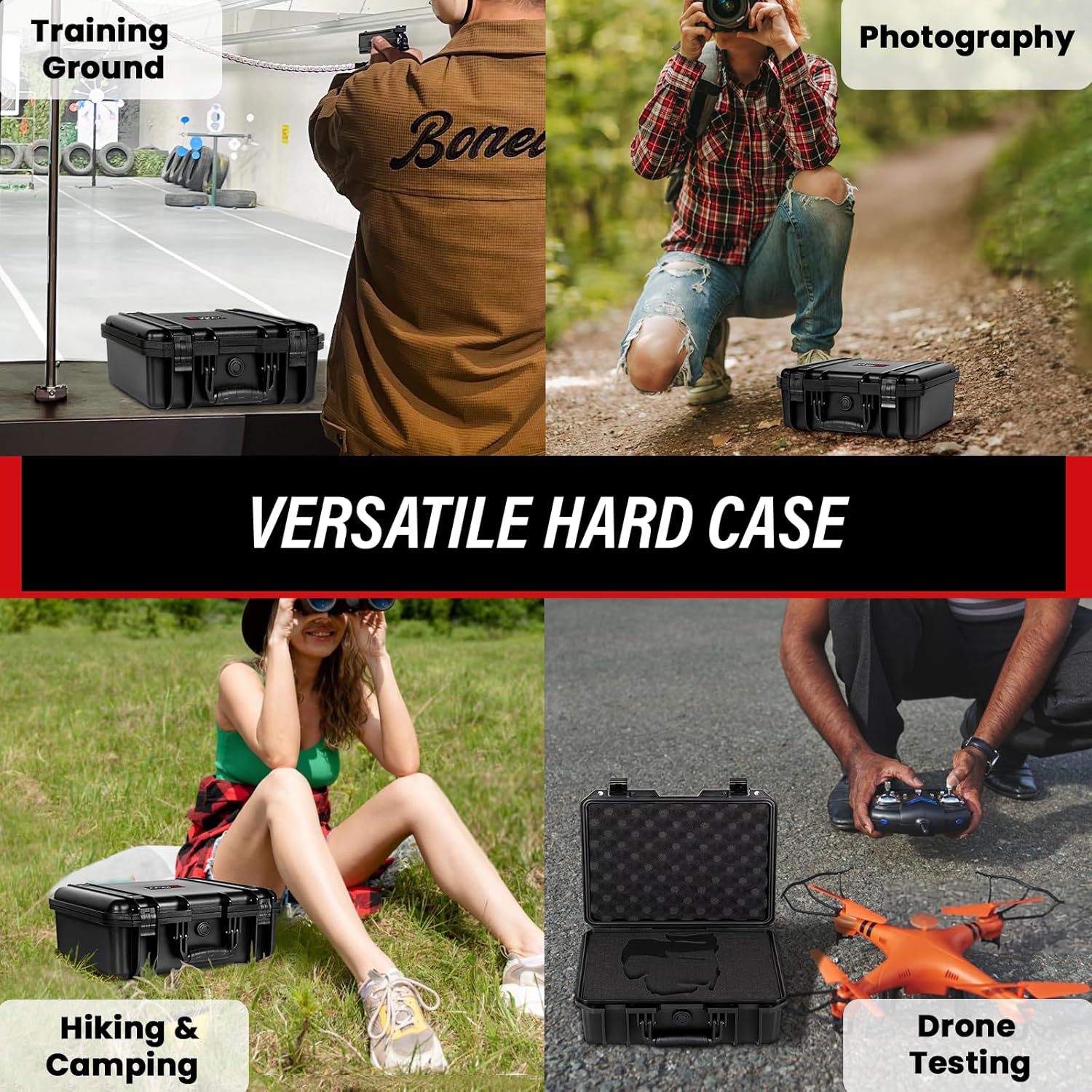 SEKKVY Gun Case for Handguns, Pistol Case Hard Shell with Customizable Pre-cut Foam, IP67 Waterproof Gun Cases - Hard Storage Box for Travel Hunting Tactical Military - Image 9