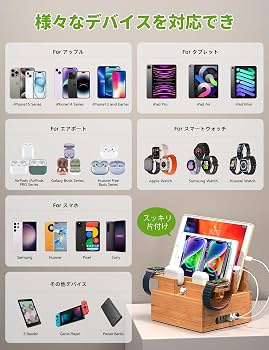 Amazon.co.jp: Pezin & Hulin スマホ充電ステーション ケーブル収納