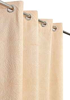 Homefab India Pack of 2 Velvet Window Curtains - 5 feet, Cream