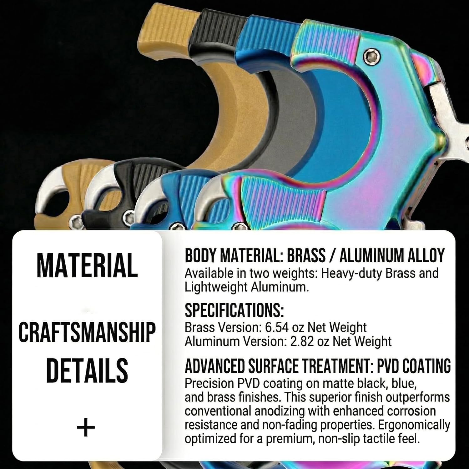 Archery Thumb Release Aid for Compound Bow, Adjustable 3 or 4 Finger Configuration,Professional Brass & Aluminum Options for Target Shooting (Aluminum Alloy, Colorful)