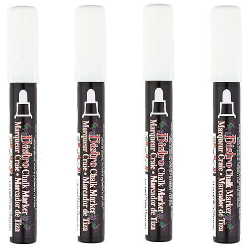 Miniatura 4 de UCHIDA Marcador de tiza bistró de punta ancha blanca