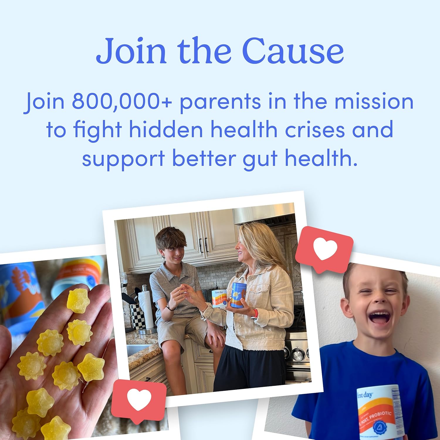 FIRST DAY Kids 3-in-1 Probiotic Gummies – Prebiotic + Probiotic + Postbiotic Supplement – Supports Digestive & Oral Health, Immune Function & Energy Levels – 30-Day Supply - Image 10