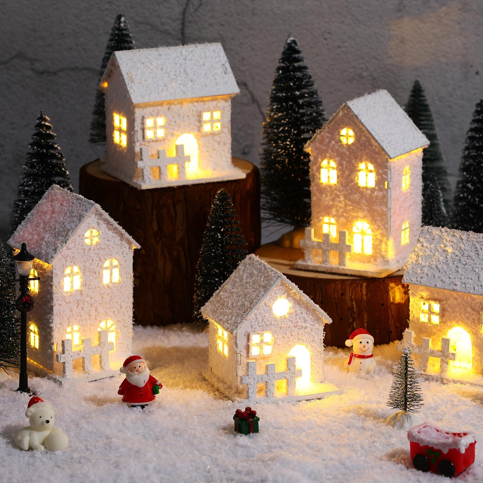 Amazon.com: Kajaia 12 Pieces Christmas Winter Houses Village with
