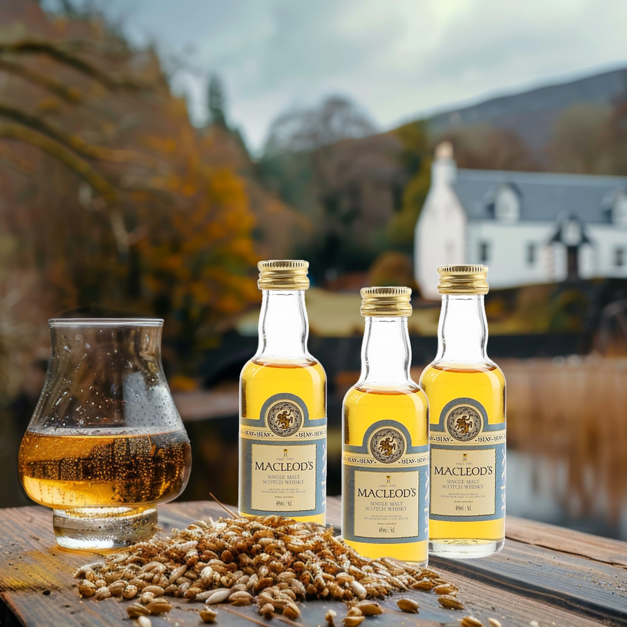Scotch Whisky Miniature Alcohol Bottles - Islay Whiskey Tasting