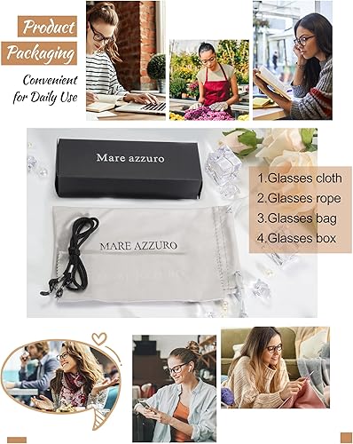 Miniatura 6 de MARE AZZURO Gafas de lectura grandes mujeres lector 0 1 1.25 1.5 1.75 2 2.25 2.5 2.75 3 3.5